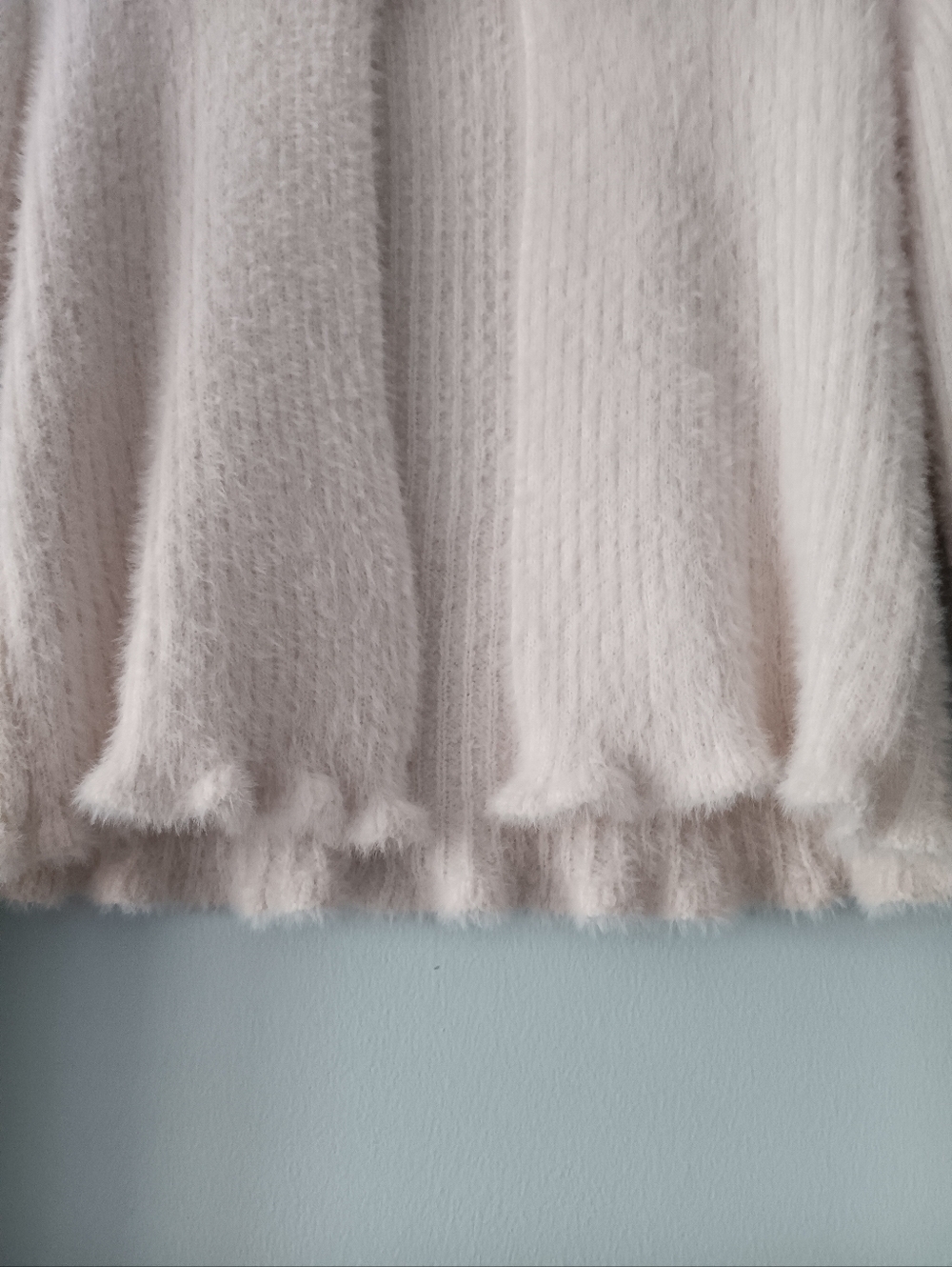 Sincerely Jules White Fuzzy Knit Cardigan M Cozy Soft Girl Minimalist - Picture 4 of 6